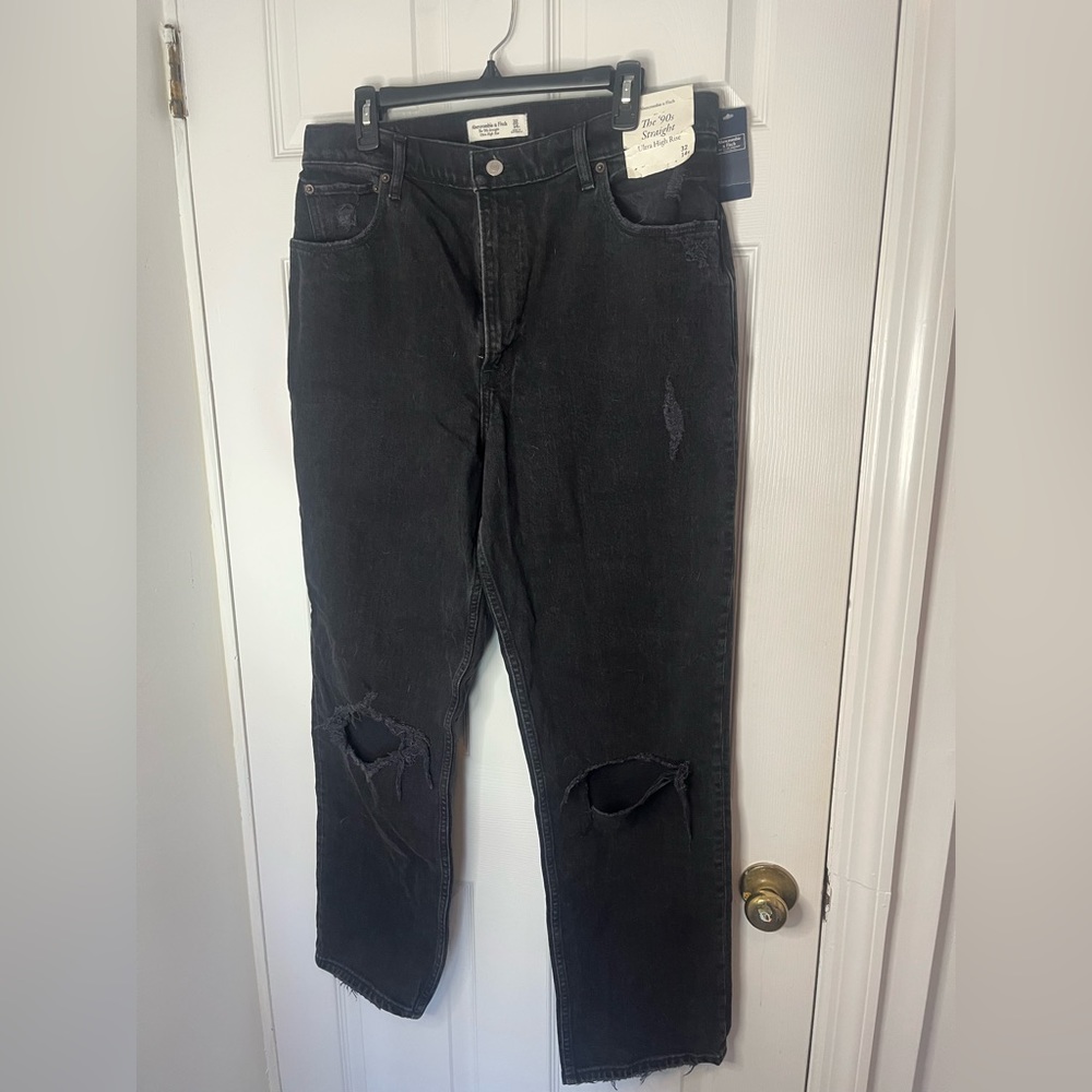 Abercrombie and Fitch the 90s Straight Ultra high rise